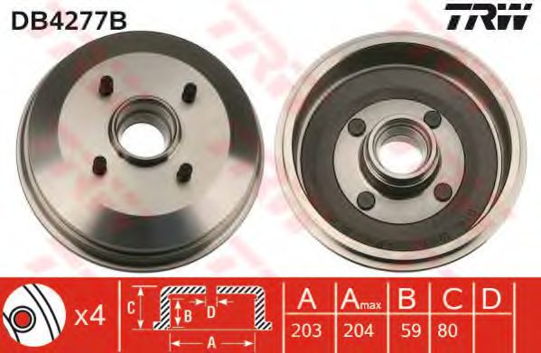 Тормозной барабан TRW DB4277B
