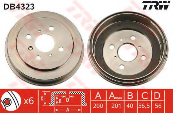 Тормозной барабан TRW DB4323