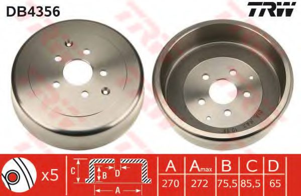 Тормозной барабан TRW DB4356