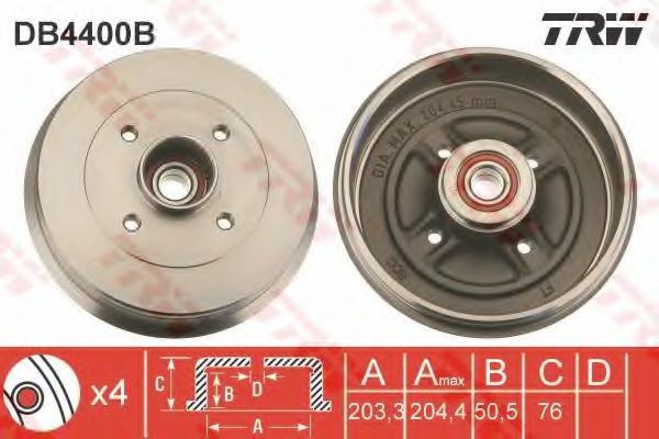 Тормозной барабан TRW DB4400B