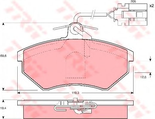 Тормозные колодки TRW GDB1057