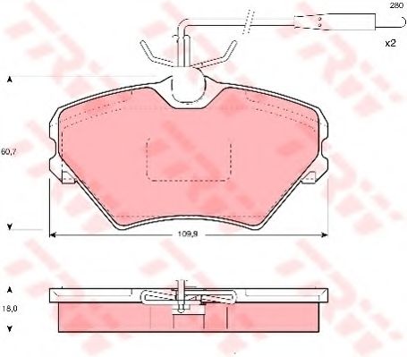 Тормозные колодки TRW GDB1087
