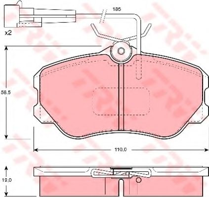 Тормозные колодки TRW GDB1095