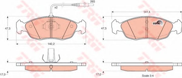 Тормозные колодки TRW GDB1104