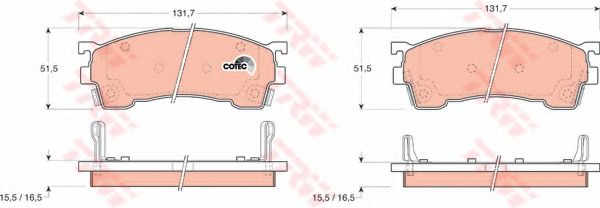 Тормозные колодки TRW GDB1139