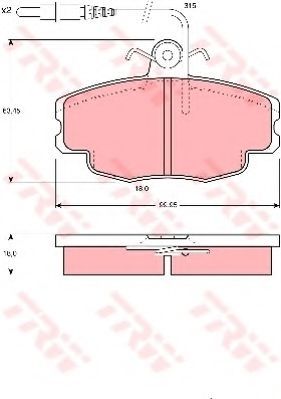 Тормозные колодки TRW GDB114