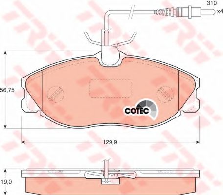 Тормозные колодки TRW GDB1194
