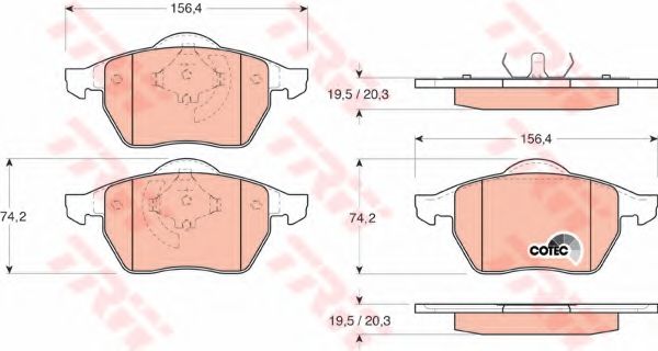 Тормозные колодки TRW GDB1200