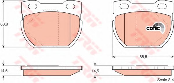 Тормозные колодки TRW GDB1209