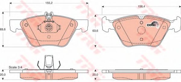 Тормозные колодки TRW GDB1215