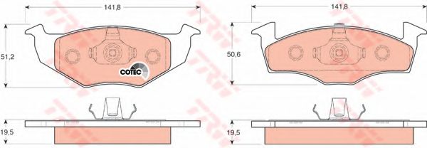 Тормозные колодки TRW GDB1218