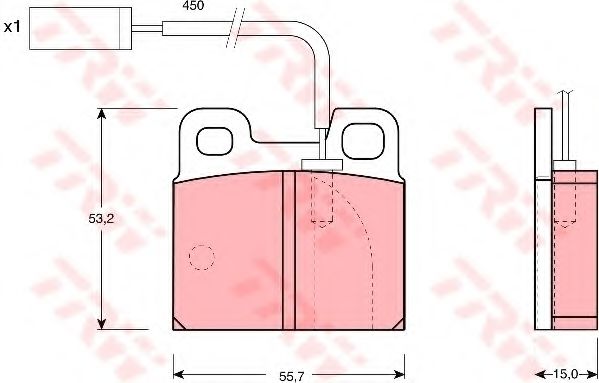 Тормозные колодки TRW GDB1250