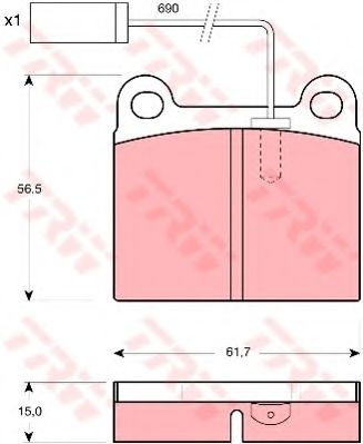 Тормозные колодки TRW GDB1252