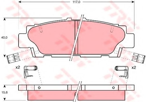 Тормозные колодки TRW GDB1257