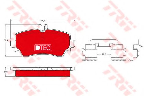 Тормозные колодки TRW GDB1293DTE