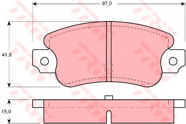 Тормозные колодки trw GDB135
