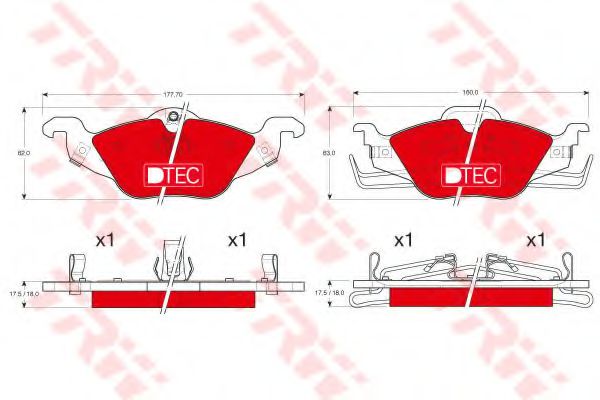 Тормозные колодки TRW GDB1351DTE