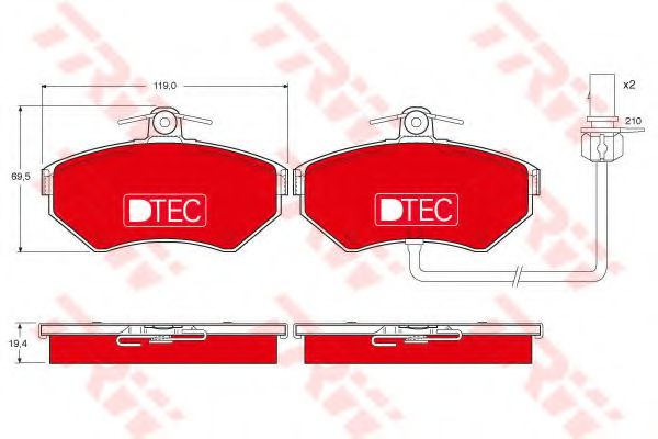 Тормозные колодки TRW GDB1366DTE