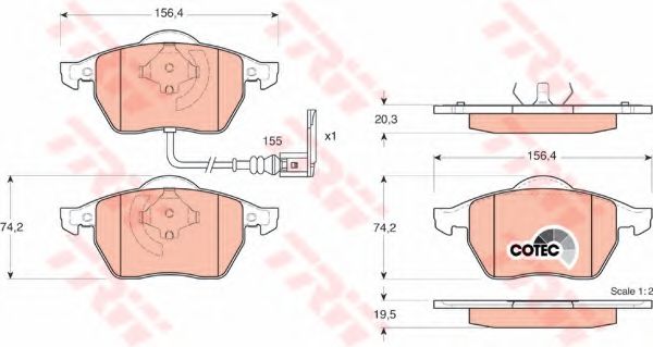Тормозные колодки TRW GDB1403