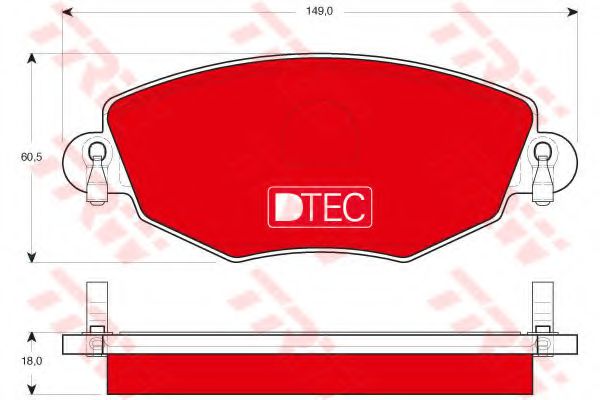 Тормозные колодки TRW GDB1434DTE