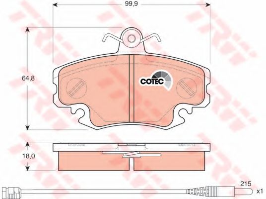 Тормозные колодки TRW GDB1465
