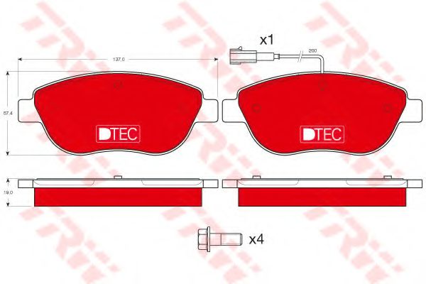 Тормозные колодки TRW GDB1483DTE