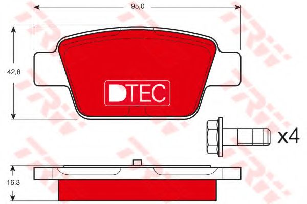 Тормозные колодки TRW GDB1485DTE