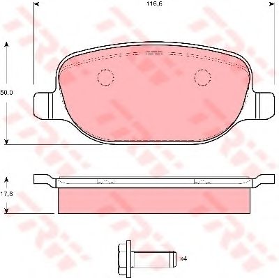 Тормозные колодки TRW GDB1490