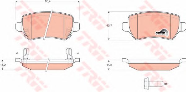 Тормозные колодки TRW GDB1515