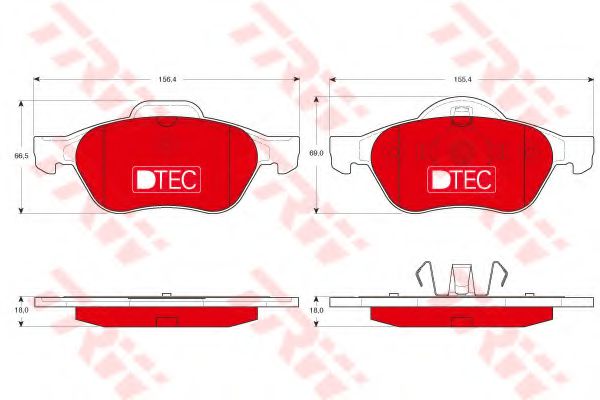 Тормозные колодки TRW GDB1540DTE