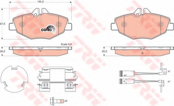 Тормозные колодки TRW GDB1542