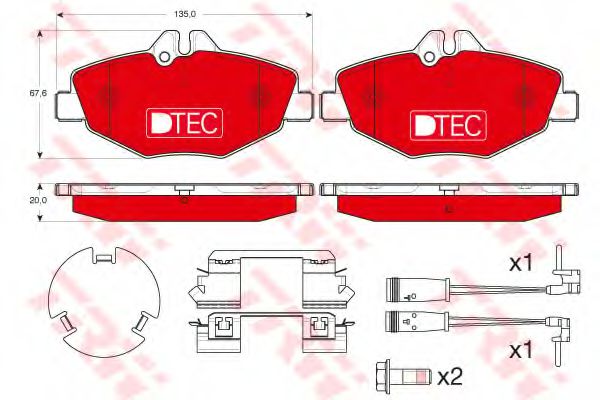 Тормозные колодки TRW GDB1542DTE