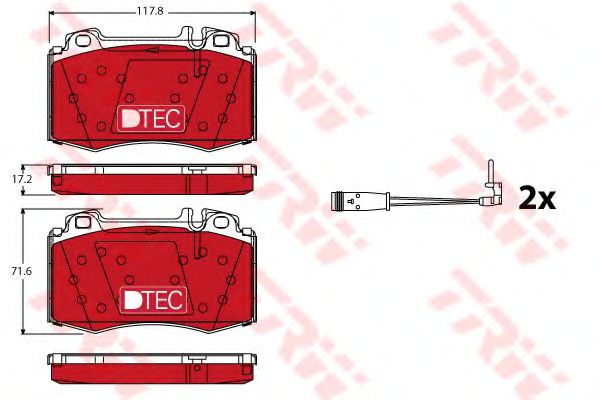 Тормозные колодки TRW GDB1543DTE