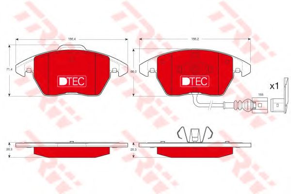Тормозные колодки TRW GDB1550DTE