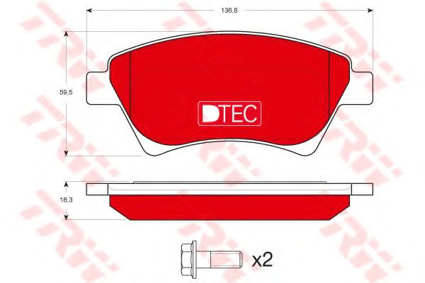 Тормозные колодки TRW GDB1552DTE