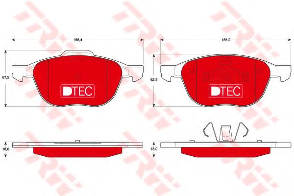 Тормозные колодки TRW GDB1583DTE