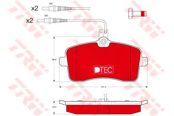 Тормозные колодки TRW GDB1594DTE