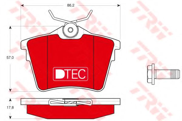 Тормозные колодки TRW GDB1596DTE