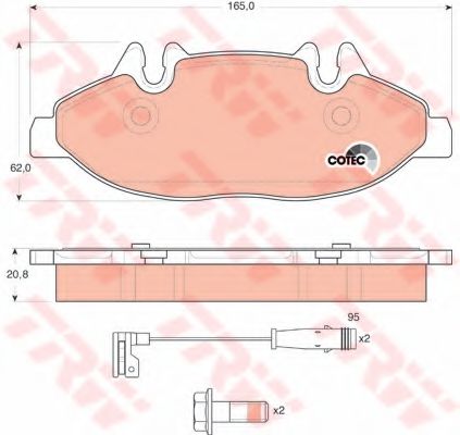 Тормозные колодки TRW GDB1600