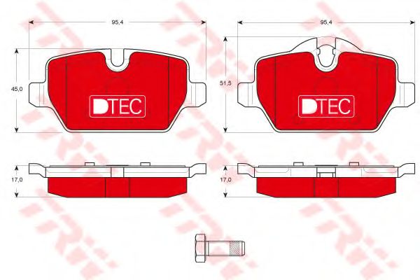 Тормозные колодки TRW GDB1612DTE