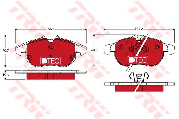 Тормозные колодки TRW GDB1613DTE