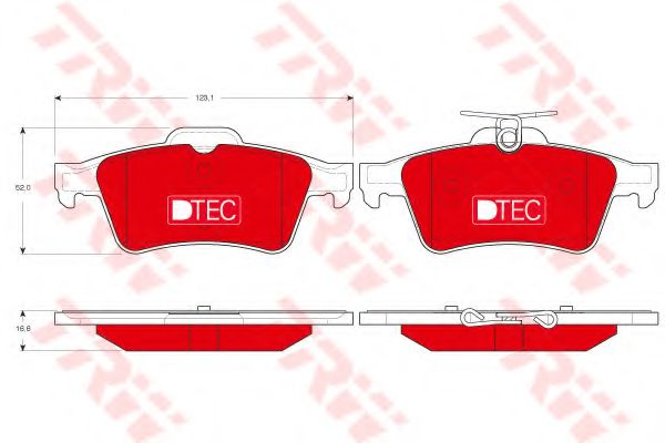 Тормозные колодки TRW GDB1621DTE