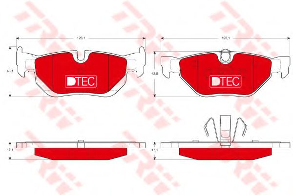 Тормозные колодки TRW GDB1626DTE