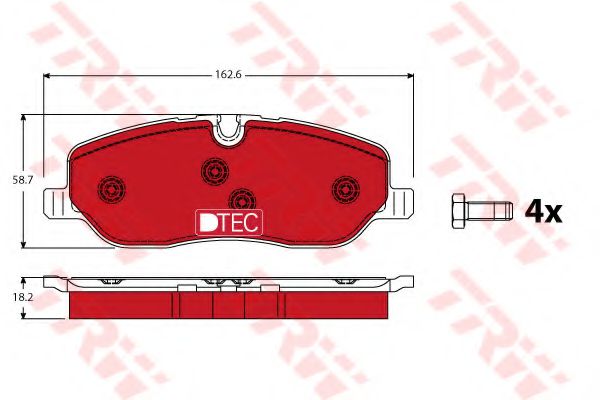 Тормозные колодки TRW GDB1631DTE