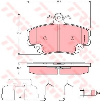 Тормозные колодки TRW GDB1635