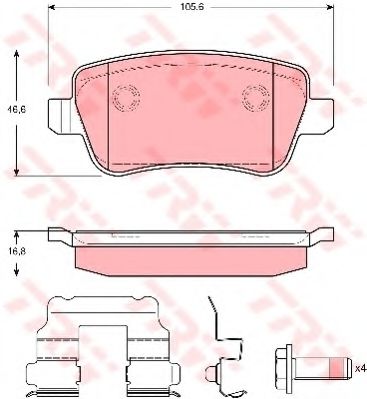 Тормозные колодки TRW GDB1637