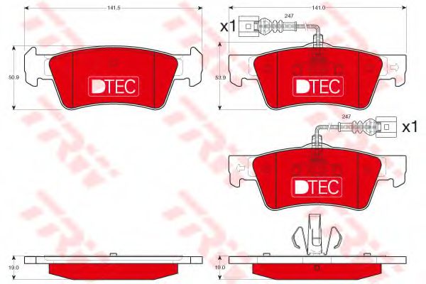 Тормозные колодки TRW GDB1672DTE
