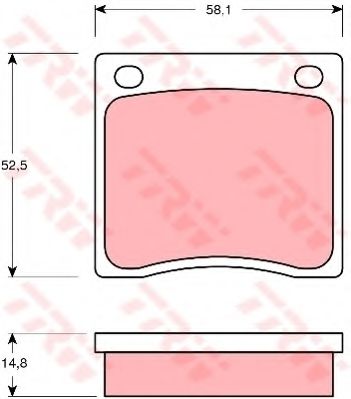 Тормозные колодки trw GDB168