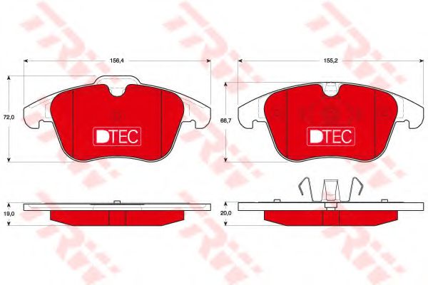 Тормозные колодки TRW GDB1683DTE