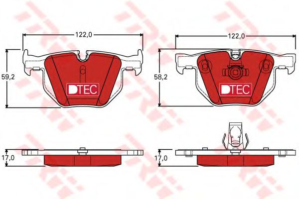 Тормозные колодки TRW GDB1727DTE